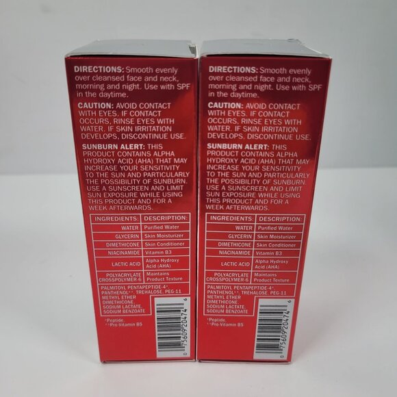 Olay AHA + Peptide 24 Resurfacing Serum Fragrance-Free 1.3 Fl Oz Set Of 2 NIB - Picture 3 of 5